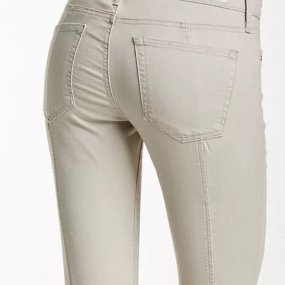 AG Adriano goldschmied The Reagan paneled zipper skinny ivory tan size 27 - Picture 5 of 11